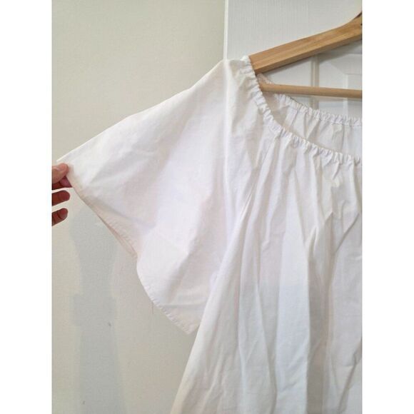 Madewell Poplin Flutter-Sleeve Pintuck Mini Dress M NWT $98 - Picture 4 of 10